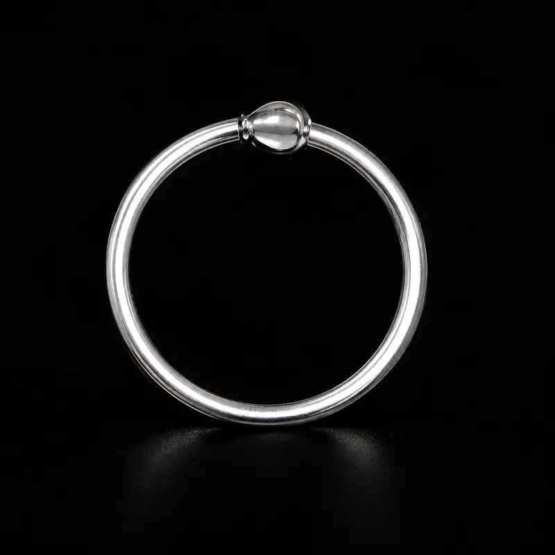 Anneau argenté grand diamètre