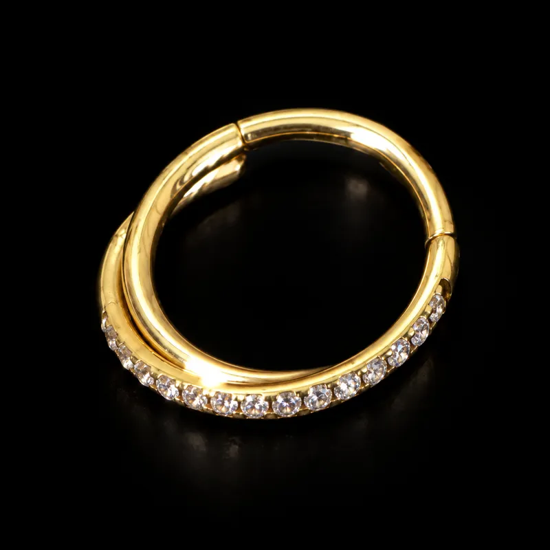 Clicker doré pavé