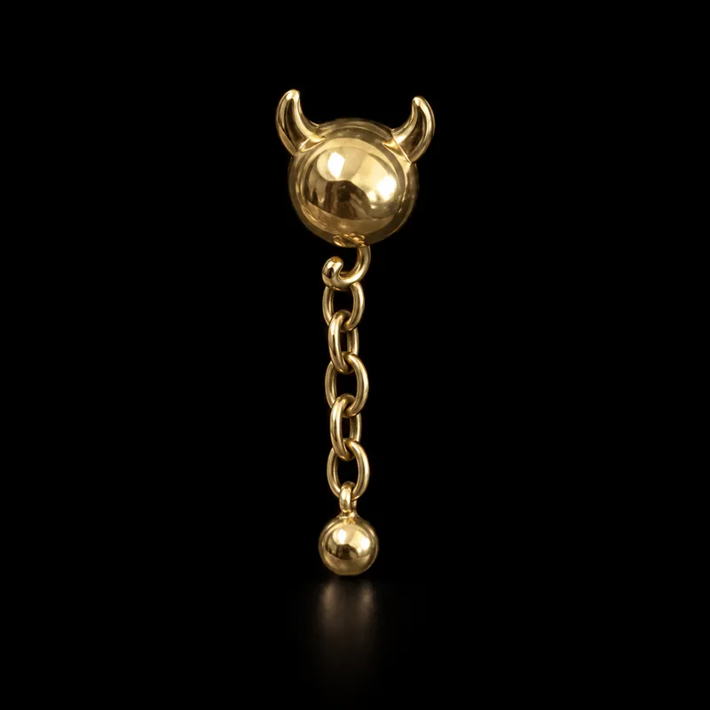 Labret bille dorée, chaînette