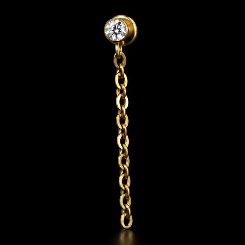 Labret chaînette dorée