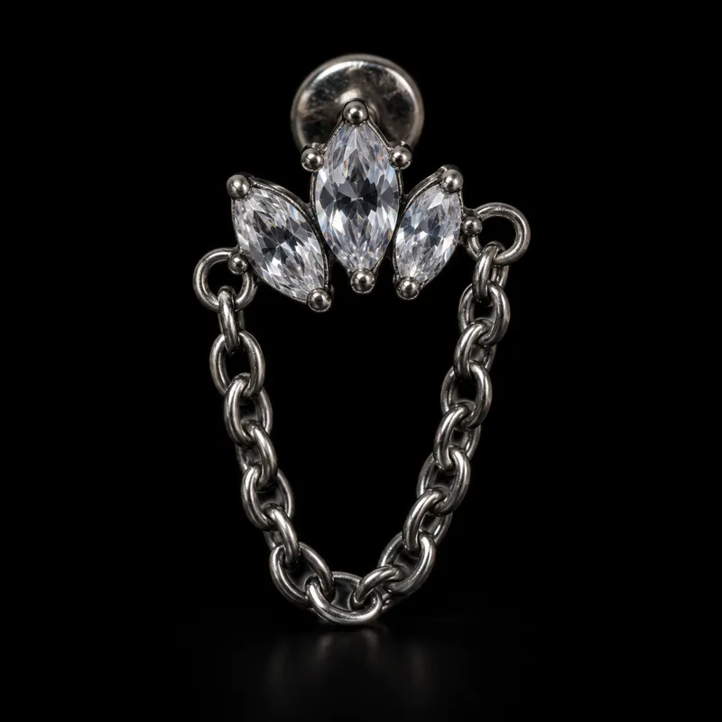 Labret marquises et chaîne