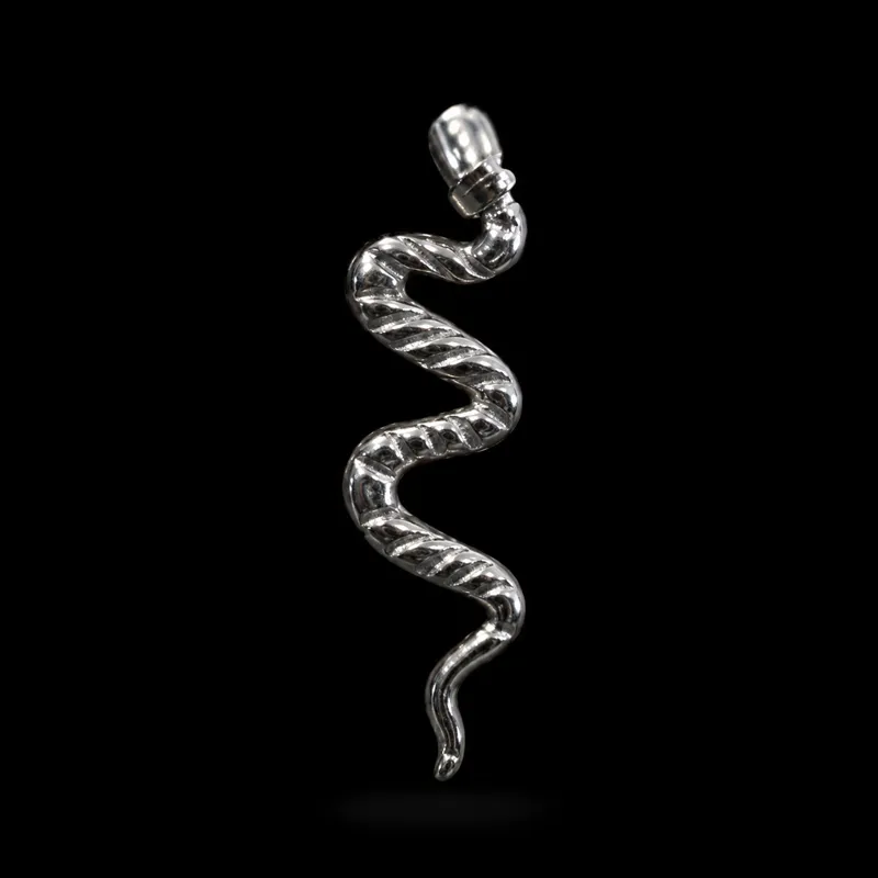 Labret serpent argenté